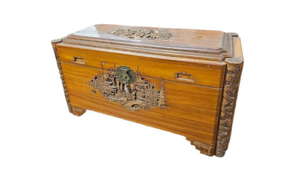 Carved Wood Chest