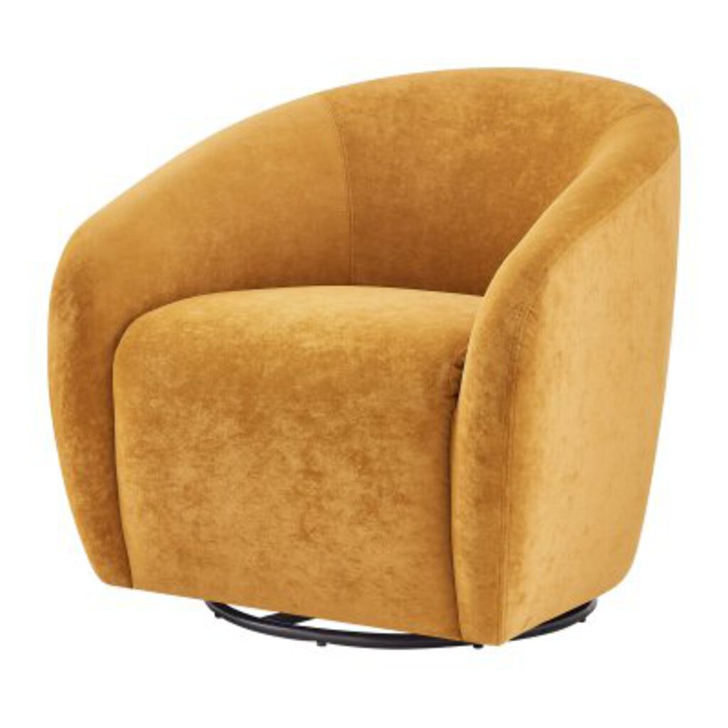 Regina Velvet Swivel Arm Chair