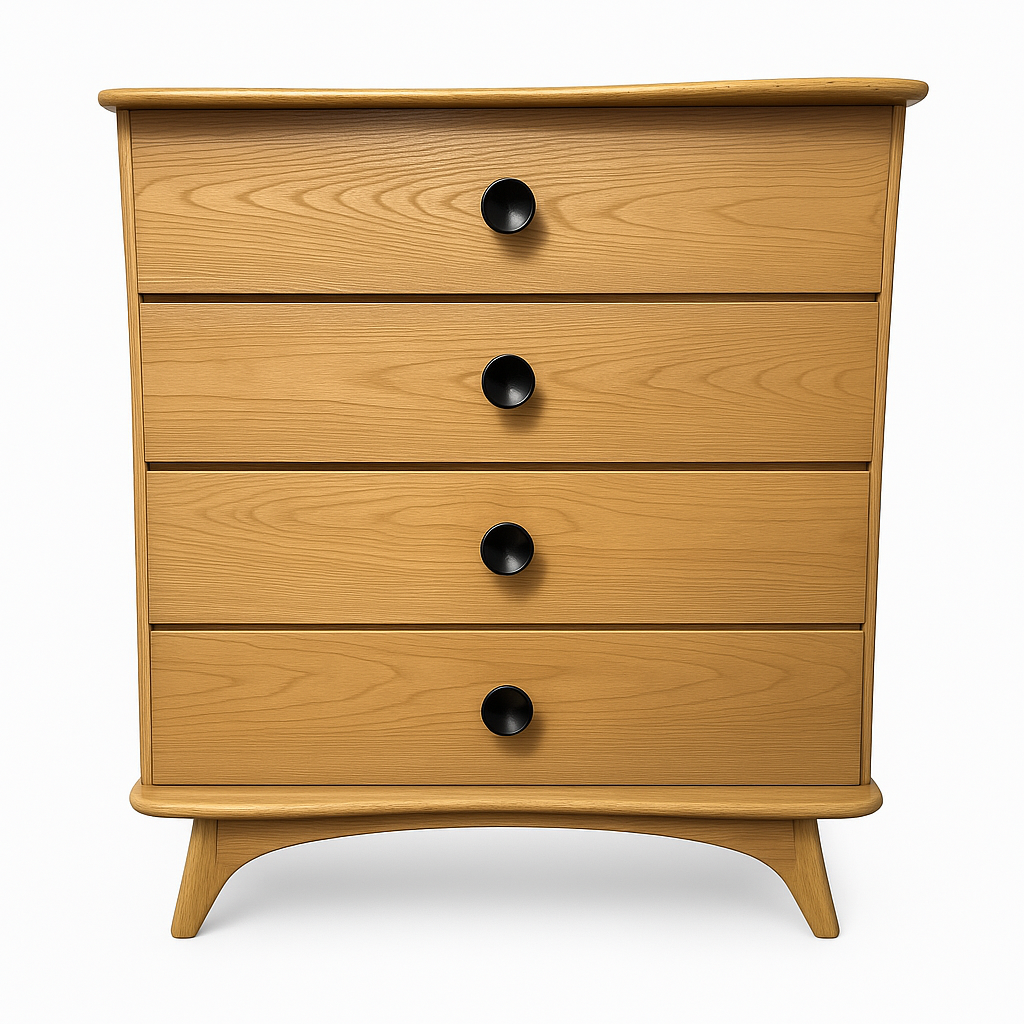 4-Drawer Mid Century Modern Dresser