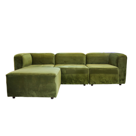4 Pc Modular Velvet Sectional