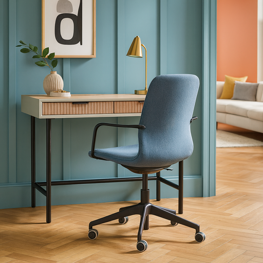 Upholstered Rolling Chair