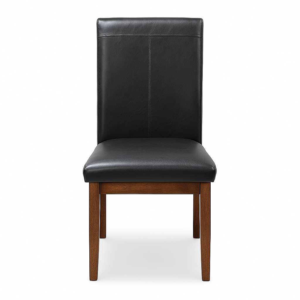Espresso Leather Dining Chairs