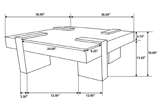 Samira Square Solid Wood Coffee Table