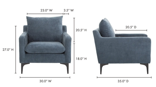 Paris Armchair Blue