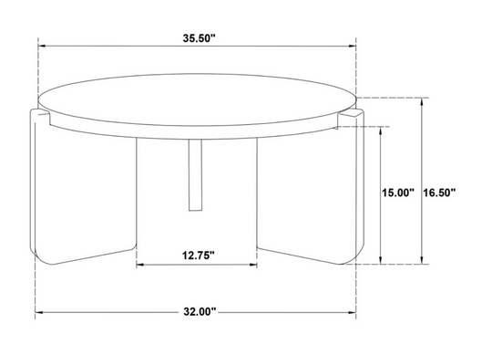 Cordova Round Solid Wood Coffee Table