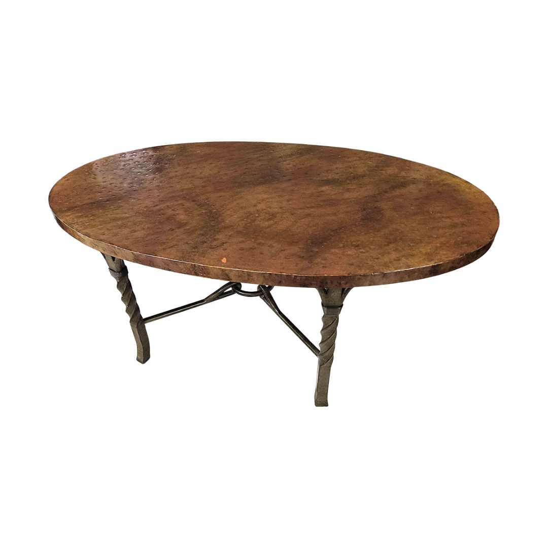 Vintage Hammered Copper Coffee Table