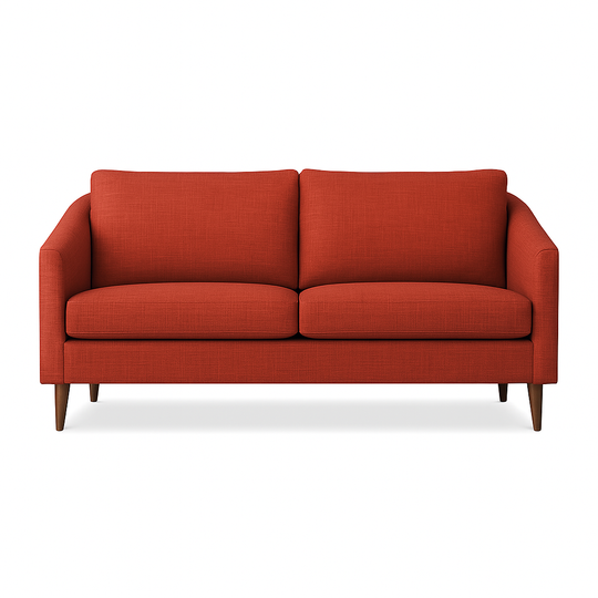 Wilson Retro-Inspired Apartment Sofa in Rust