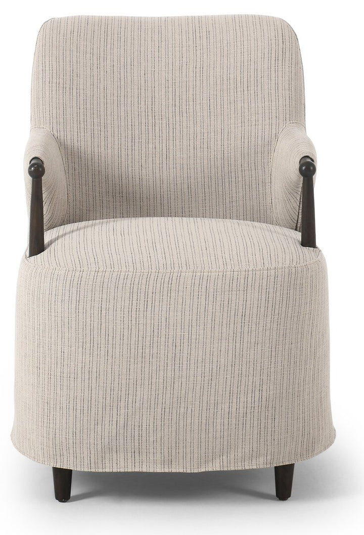 Brentley Dining Chair in Laine Navy - dining arm chair by Amber Lewis x Four Hands - Whats New Furniture Portland OR