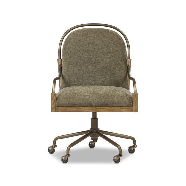 Demi Desk Chair in Malmo Olive - swivel desk chair by Amber Lewis x Four Hands - Whats New Furniture Portland OR