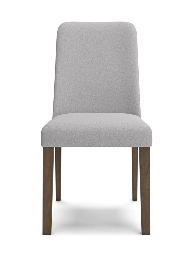 Lyncott Dining Chair in Grey front - upholstered dining chair by Ashley - Whats New Furniture Portland OR