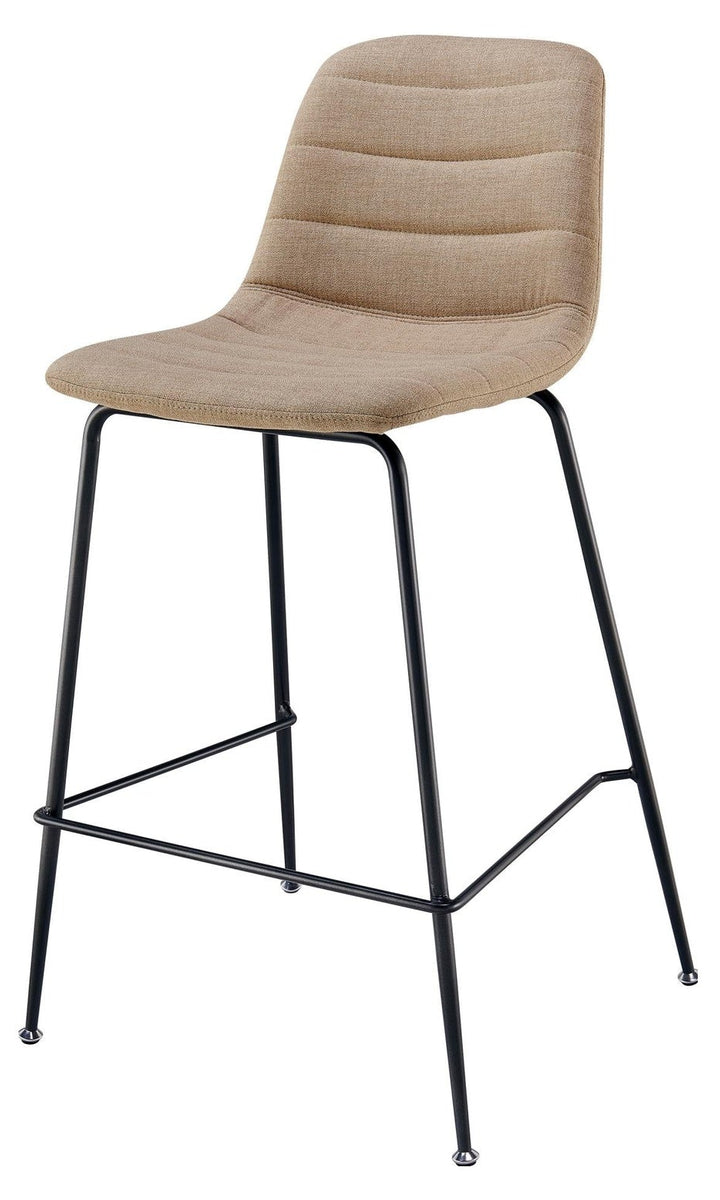 Caleb Fabric Counter Stool in Penta Linen - channel-tufted counter stool by NPD - Whats New Furniture Portland OR