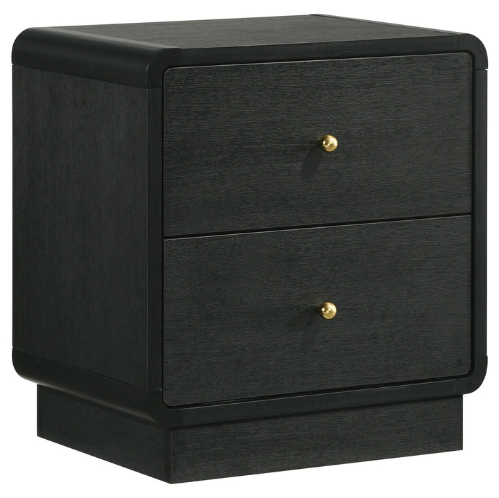 Cavelle 2-drawer Nightstand Bedside Table Black - What's New Furniture Portland