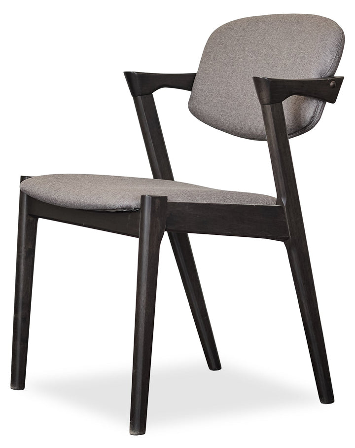 Malone Dining Chairs in Black, three-quarter angle - Whats New Furniture
