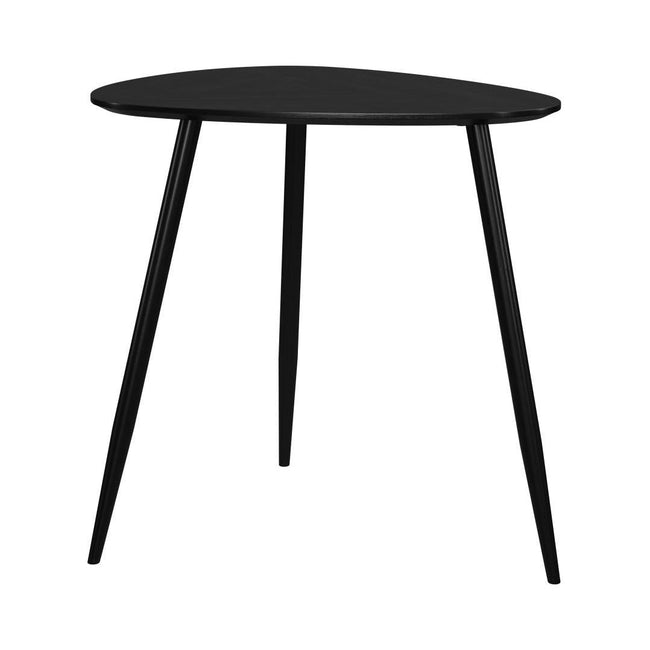 Odessa Triangular Solid Wood End Table in Black - triangular wood end table by Coaster - Whats New Furniture Portland OR