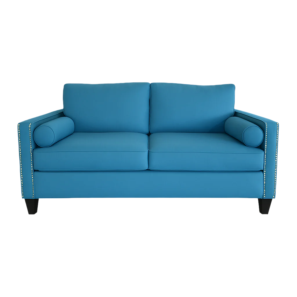 Blue Nailhead Sofa