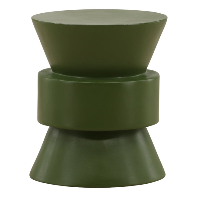 Frosten Outdoor Side Table - Green Concrete front three-quarter view - Outdoor Side Table by Dovetail - Whats New Furniture Portland OR