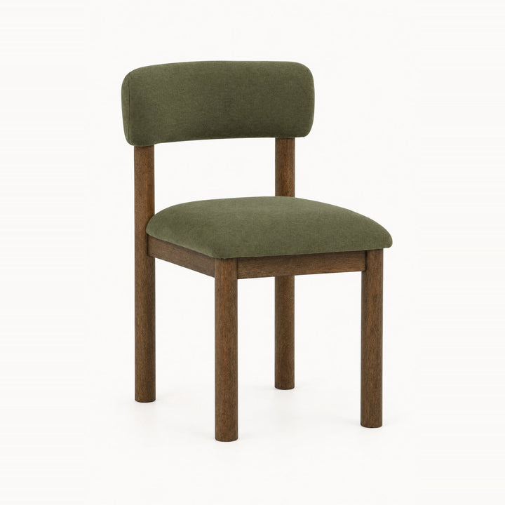 Faulkner Dining Chair in Moss Green, studio view - Whats New Furniture Portland OR