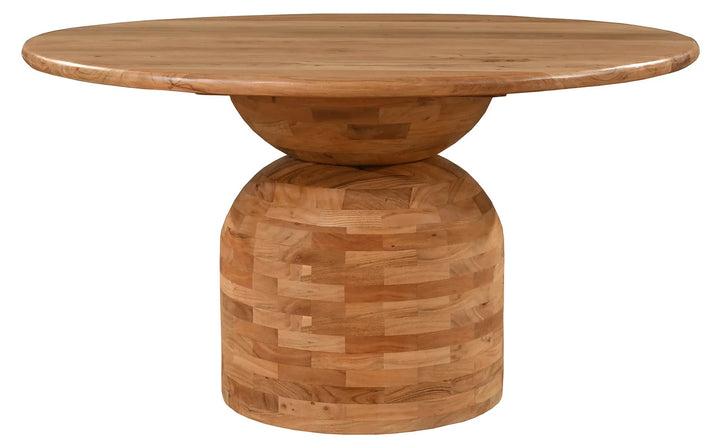 Form Round Dining Table in Warm Walnut - round acacia dining table by LH Imports - Whats New Furniture Portland OR