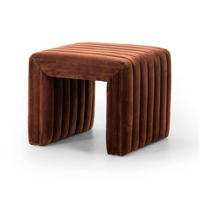 Augustine Ottoman in Surrey Auburn front studio view - Whats New Furniture Portland OR