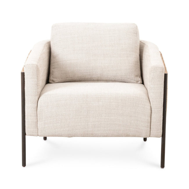 Jayda Chair in Gable Taupe front studio view - Whats New Furniture Portland OR