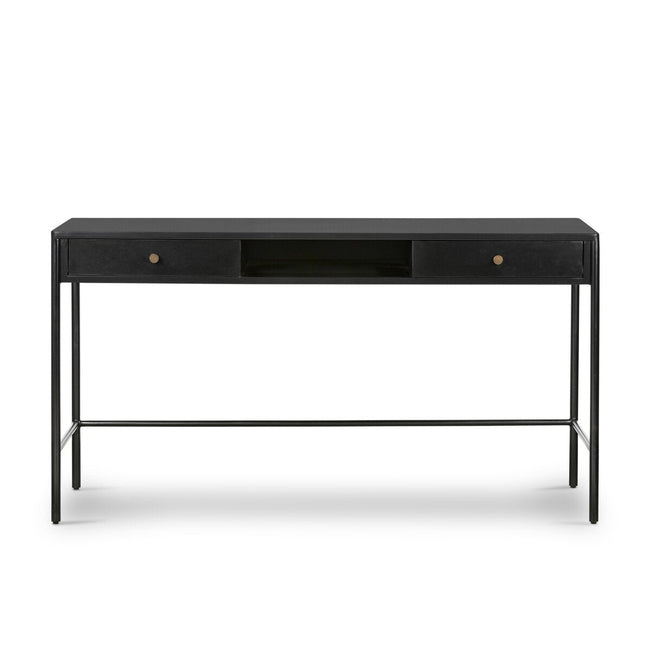 Soto Desk in Black front studio view - Whats New Furniture Portland OR
