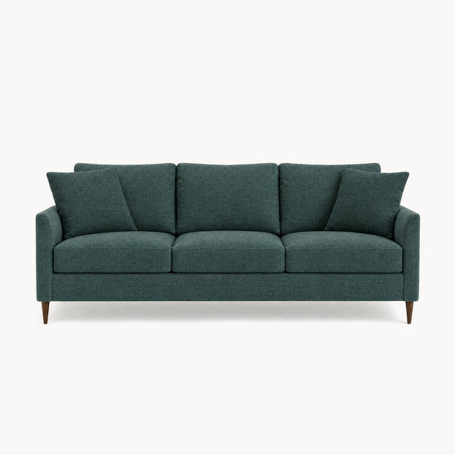 Josie Sofa in Infusion Seawater - studio front view - Stylus - Whats New Furniture Portland OR