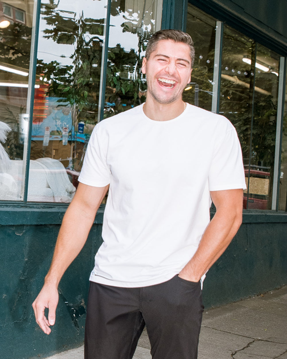 Joey Patiño, one of the owners of What’s New Furniture