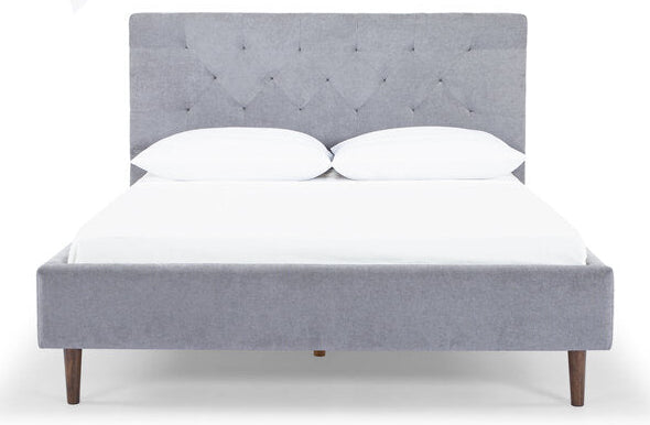 Madison Queen Bed Frame in Dine Dark Grey - queen upholstered bed frame private label - Whats New Furniture Portland OR