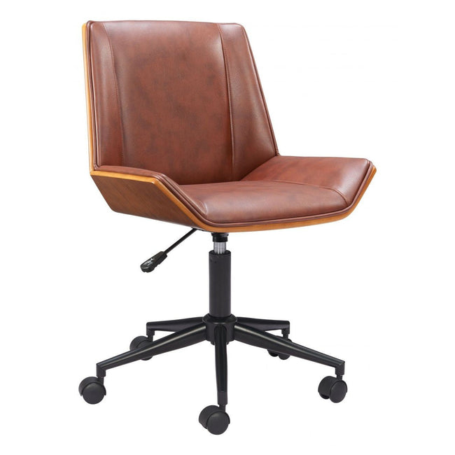 Maker Office Chair in Brown - adjustable office chair by Zuo - Whats New Furniture Portland OR