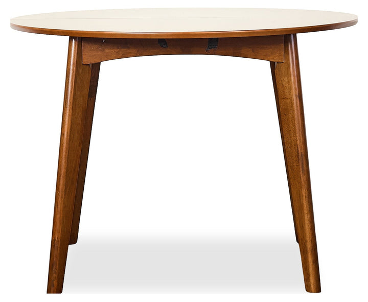 Malone Small Extendable Dining Table in walnut - extendable round dining table by Coaster - Whats New Furniture Portland OR
