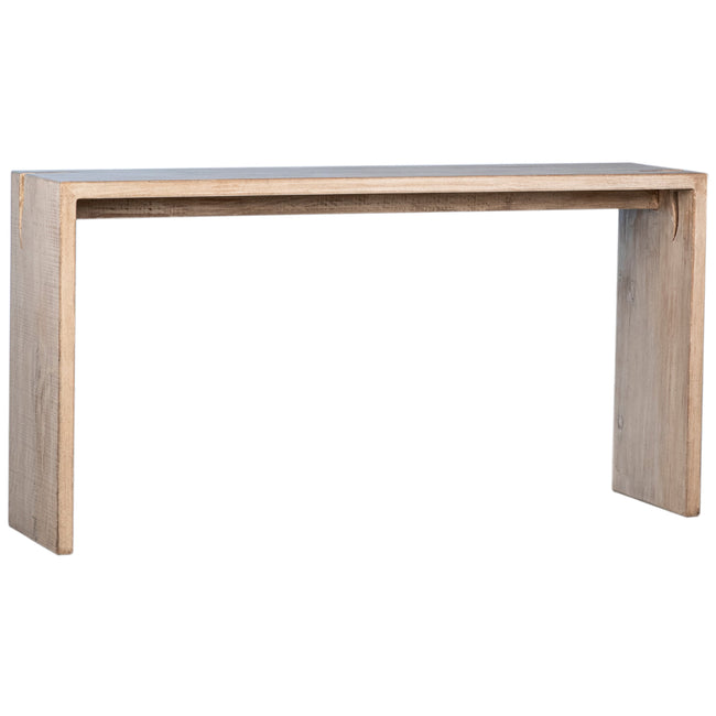 Merwin Console Table - Reclaimed Pine Light Warm Wash front three-quarter view - Console Tables by Dovetail - Whats New Furniture Portland OR