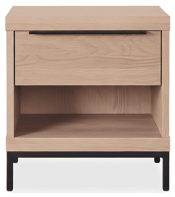 Montego One Drawer Nightstand in natural - mid-century oak nightstand by Moe's - Whats New Furniture Portland OR