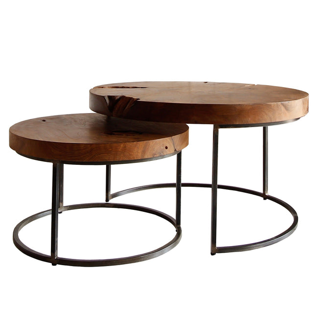 Otto Nesting Coffee Table in reclaimed teak - reclaimed teak nesting tables by NPD - Whats New Furniture Portland OR