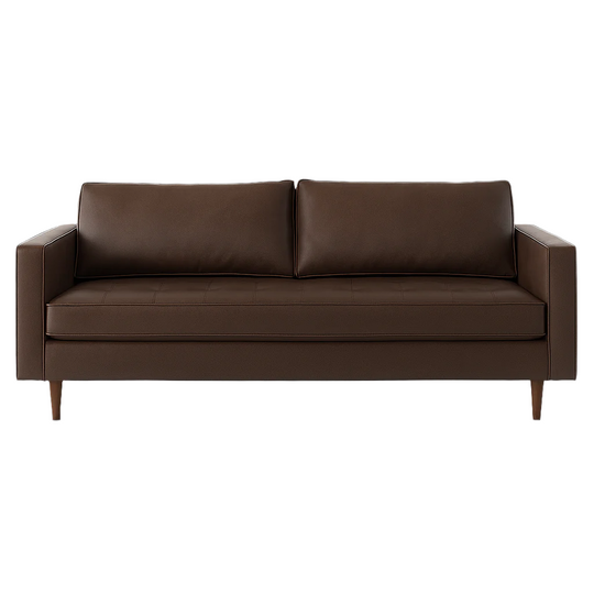 Clubhouse Vegan Leather Sofa in Walnut