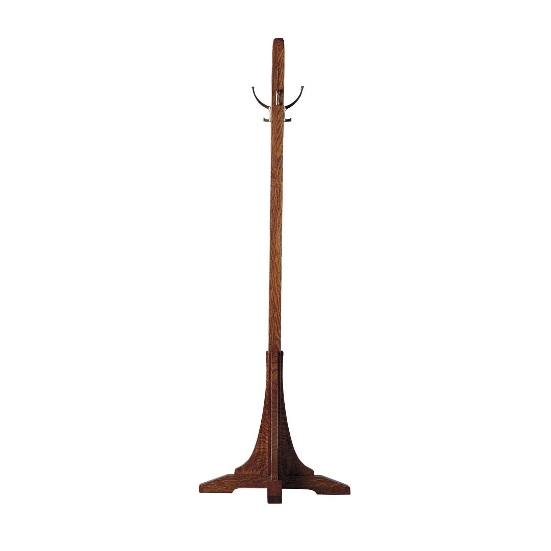 stickley-oak-brass-coat-rack-portland