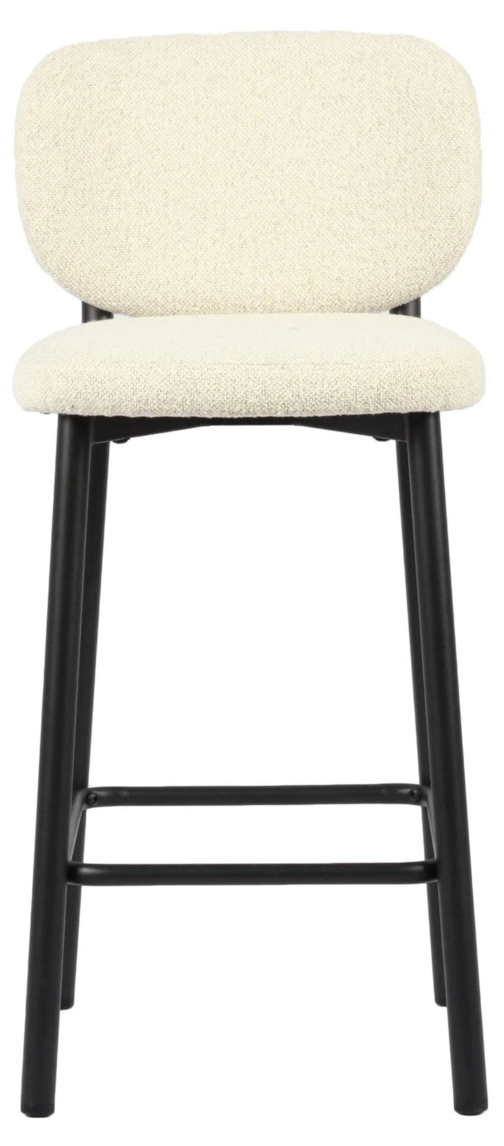 Swan Counter Stool in Off White Boucle front view - counter stool by Unique Furniture - Whats New Furniture Portland OR