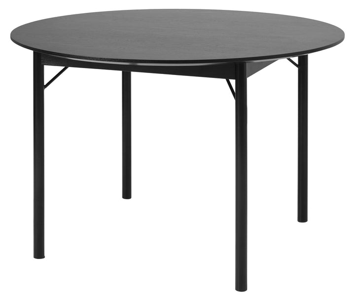 Savona Round Dining Table in Black Oak front view - dining table by Unique Furniture - Whats New Furniture Portland OR