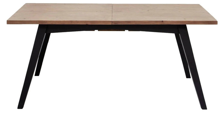 Viva Extendable Dining Table in Sundried Wheat/Matte Black - extendable dining table by LH - Whats New Furniture Portland OR