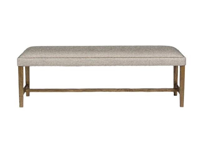 Weston Bench in Diamond Pepper - upholstered bench by Alder & Tweed - Whats New Furniture Portland OR