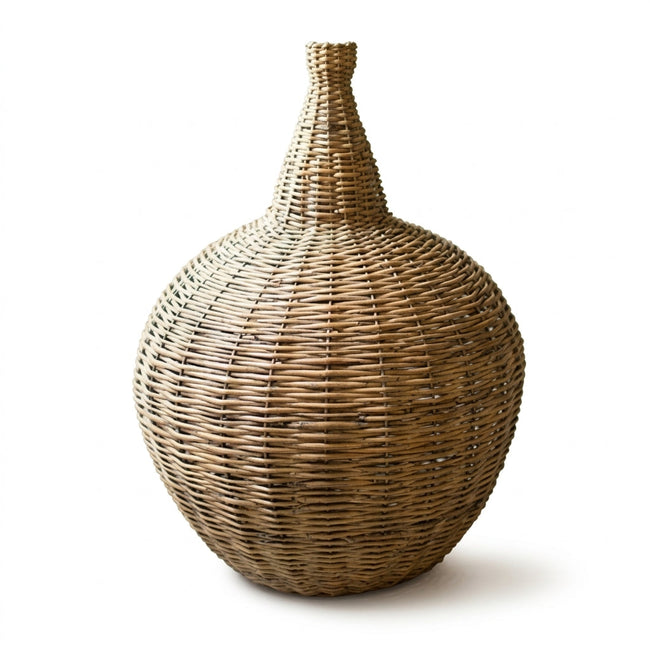 Round Wicker Vessel - Studio Front - What's New Furniture Portland Oregon