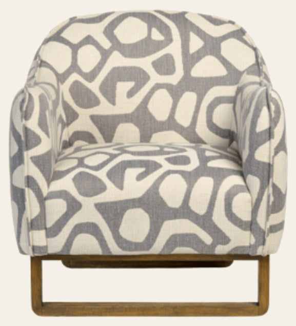 Fitz Occasional Chair in Greige Graphic - occasional chair by Alder & Tweed - Whats New Furniture Portland OR