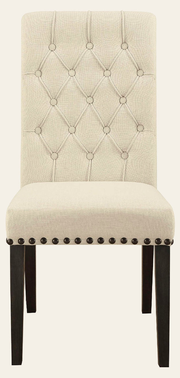 Alana Dining Chair in Cream - tufted dining chair by Coaster - Whats New Furniture Portland OR
