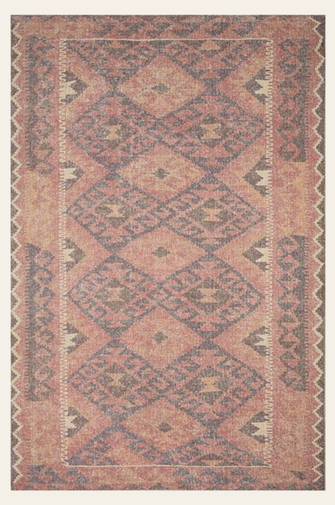Rug in Red/Navy - power-loomed area rug by Loloi - Whats New Furniture Portland OR