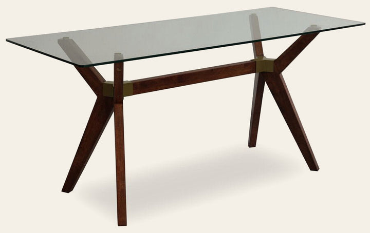 Burnside Modern Desk in Glass Walnut - modern glass desk by Unique Furniture - Whats New Furniture Portland OR