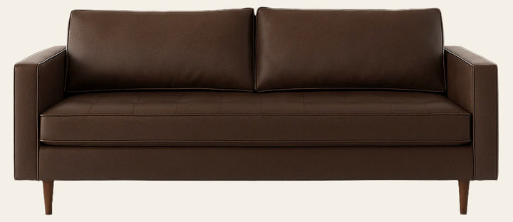 Clubhouse Vegan Leather Apartment Sofa in Walnut - Whats New Furniture - Portland, Oregon