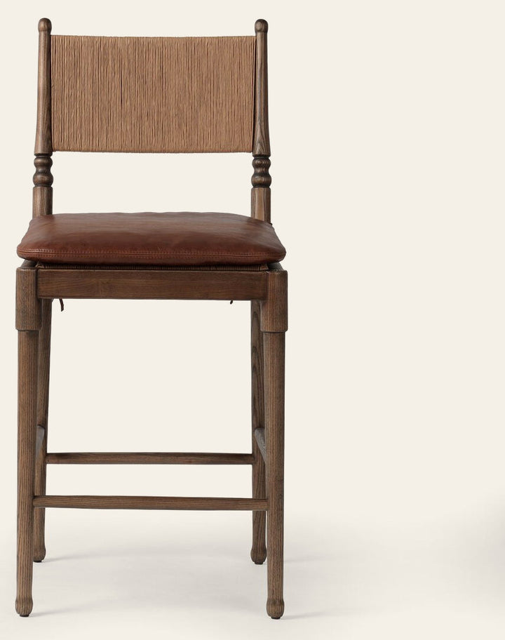 Fayth Counter Stool in Dulane Mahogany - counter-height stool by Four Hands - Whats New Furniture Portland OR
