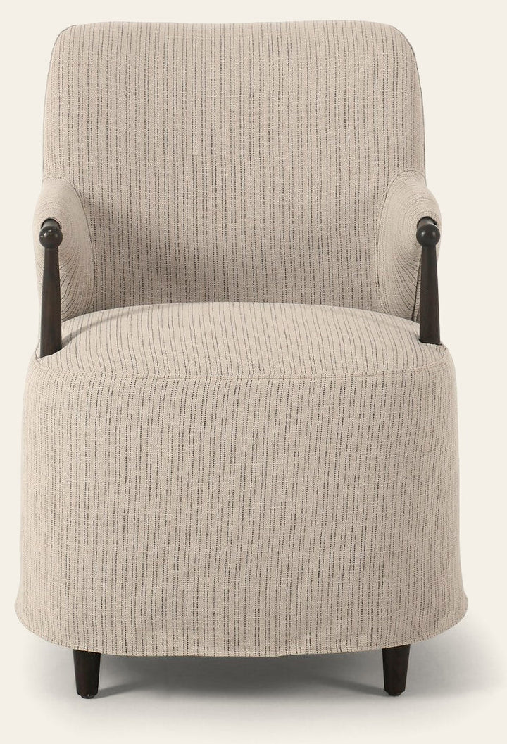 Brentley Dining Chair in Laine Navy - dining arm chair by Amber Lewis x Four Hands - Whats New Furniture Portland OR