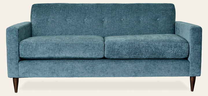 Elroy Apartment Sofa in Nile Ocean - apartment-scale custom fabric sofa by Stylus - Whats New Furniture Portland OR