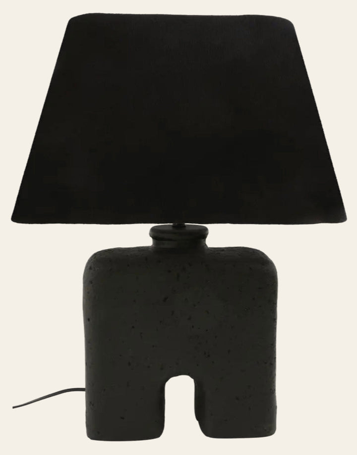 Yara Table Lamp in Black - sculptural table lamp by Moe's - Whats New Furniture Portland OR