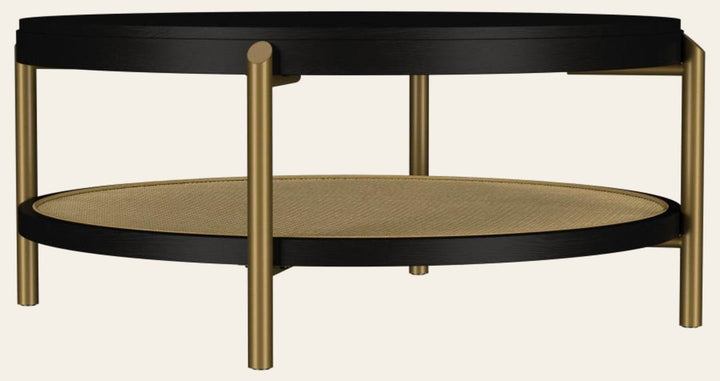 Arini Round Coffee Table in Black - round coffee table by Coaster - Whats New Furniture Portland OR